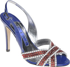 Jenny shoe in red, white & blue by Gina