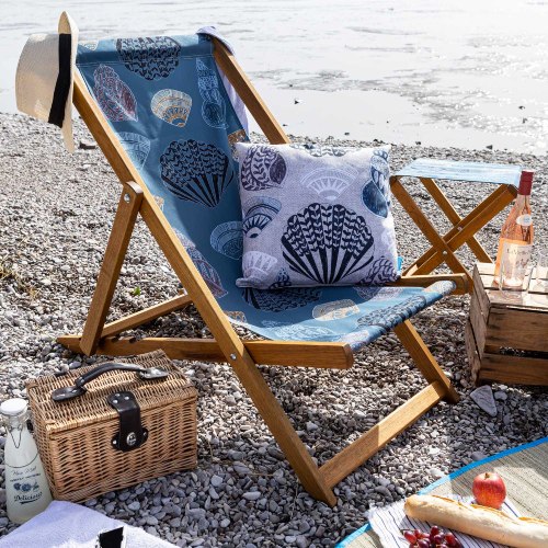 Perkins and Morley beach deck chairs, beachwear and accessories