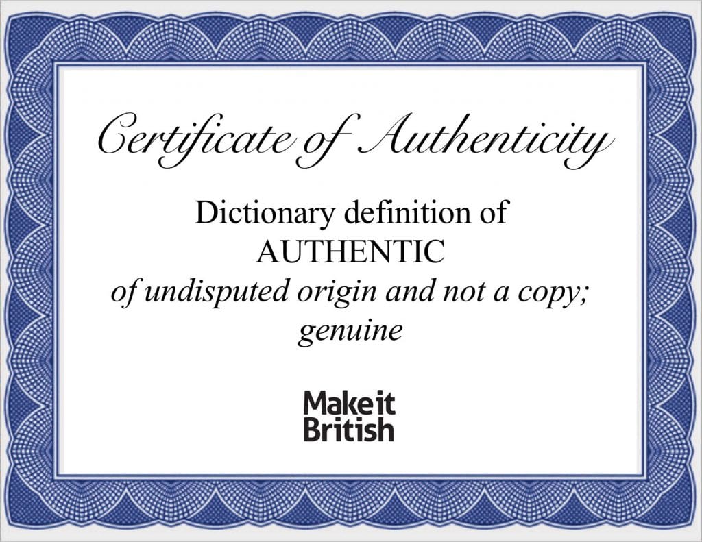 Make it British campaign authentic