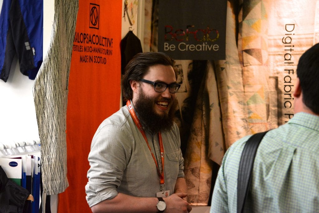 exhibiting at a trade fair