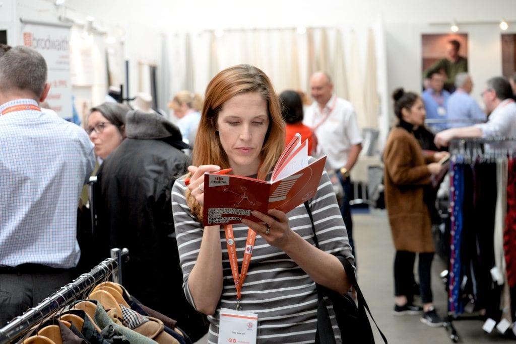 visiting at a trade show