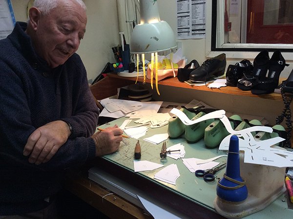 Shoe designer, shoemaker, bespoke shoes, Freed, ballroom shoes