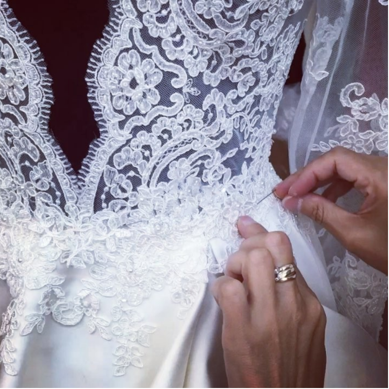 Lace detail from Tanya Dimitrova | clothing manufacturers for small business