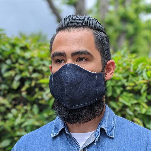 United Overalls denim face covering
