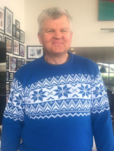 Adrian Chiles, Living British, Paul James Knitwear, Leicester