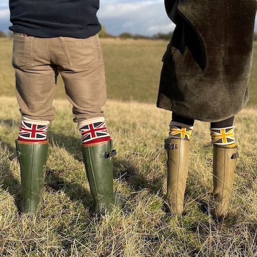 Waring Brooke Country Flag boot socks made in UK