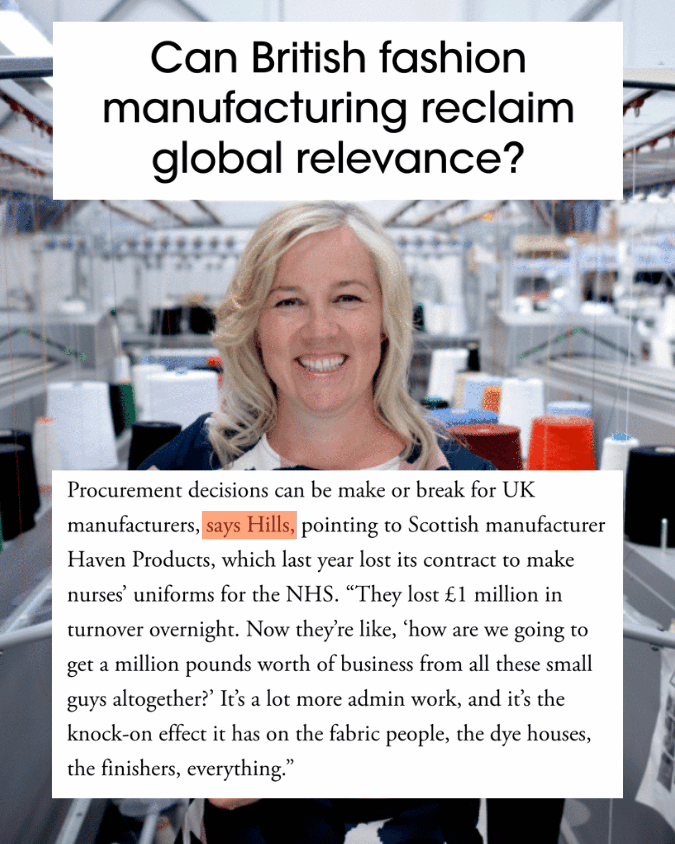 Kate Hills quoted in Vogue Business April 2025 Kate Hills quoted in Vogue Business April 2025