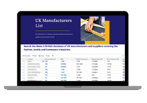 UK Manufacturers List (1) UK Manufacturers List Make it British on Laptop